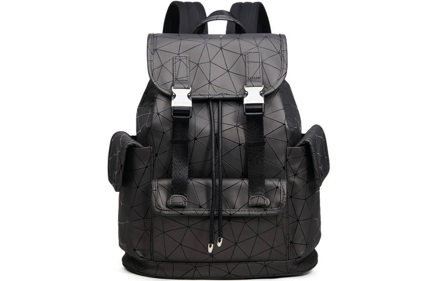 Slazenger Abrasion Resistant PU Soft Leather Backpack Large Unisex Dark Gray/Black