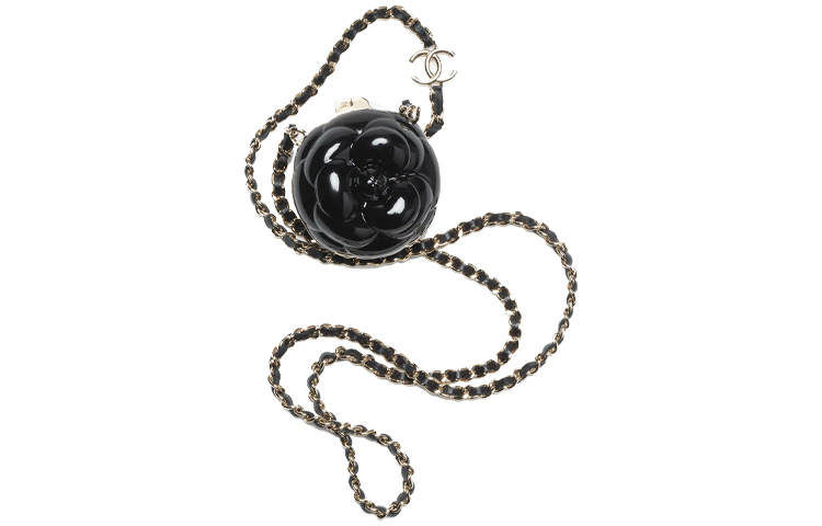 CHANEL Resin Camellia Handheld Crossbody Bag, Shoulder Bag Women's Black