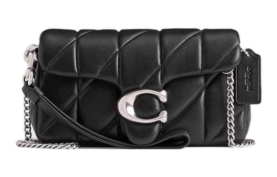 COACH Tabby Nappa Leather Handbag, Shoulder Bag Small Women's Black