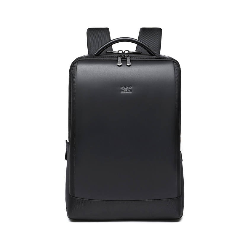 SEPTWOLVES SEPTWOLVES Cow Leather With Fabric Backpack Large Men's Black