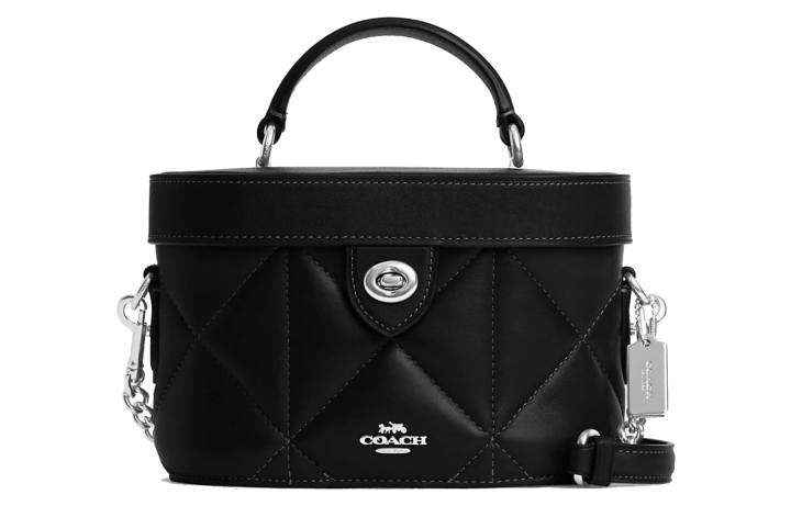 COACH COACH Kay Nappa Leather Box Bag, Crossbody Handbag Small Women's Black