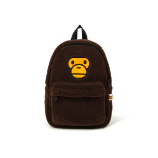 Aape Polyester Backpack Unisex Brown/White