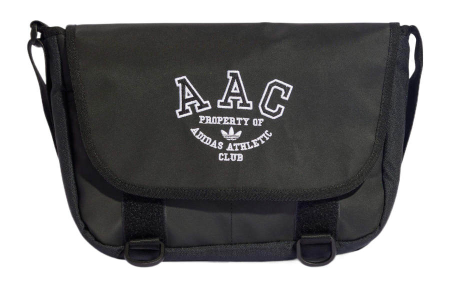Adidas Originals Trefoil Polyester Messenger Bag, Shoulder Bag, Crossbody Bag Unisex Black