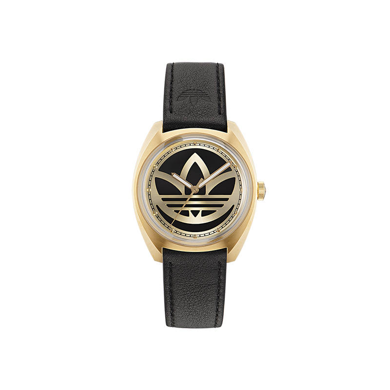 Adidas Originals Wrist Watches Quartz Movement Leather Strap Black Dial Unisex