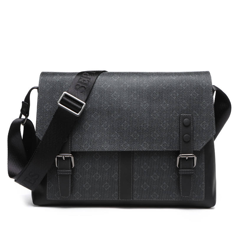 SEPTWOLVES SEPTWOLVES Artificial Leather Crossbody Bag Regular Unisex Black