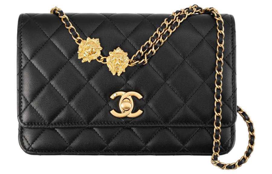 CHANEL WOC Lambskin Handbag, Shoulder Bag, Crossbody Bag Women's Black