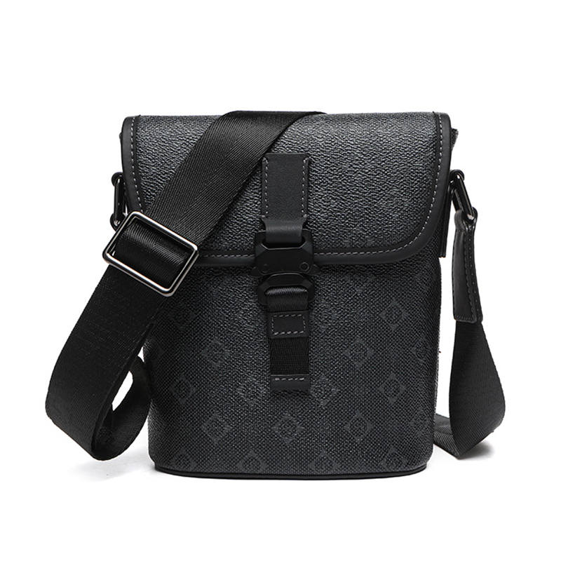 SEPTWOLVES Cow Leather Shoulder Bag, Crossbody Bag Small Unisex Black