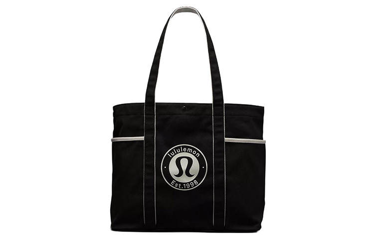 Lululemon Cotton Tote Bag, Shopping Bag, Shoulder Bag, Handbag Unisex Black