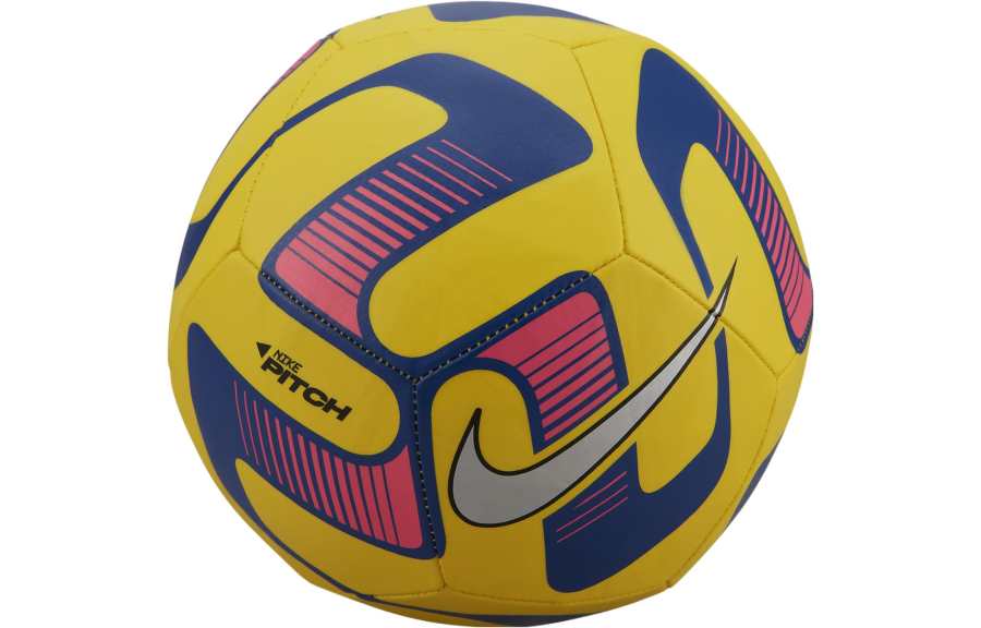 Nike Nike Size 5 Ball Soccer Ball PVC Hand Stitched Soccer Ball Unisex Yellow, Old Royal, Metal Silver