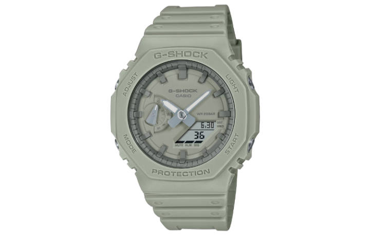 CASIO CASIO Unisex Liquid Crystal/Analog Dual Display Series Gray Watch GA-2100NC-3AJF