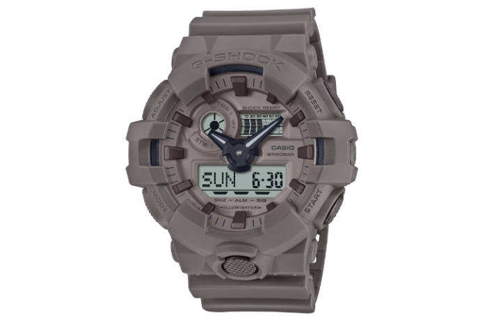 CASIO CASIO Unisex Liquid Crystal/Analog Dual Display Series Gray Watch GA-700NC-5AJF