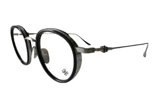 Chrome Hearts Irregular Shape Eyeglass Frames Unisex Black