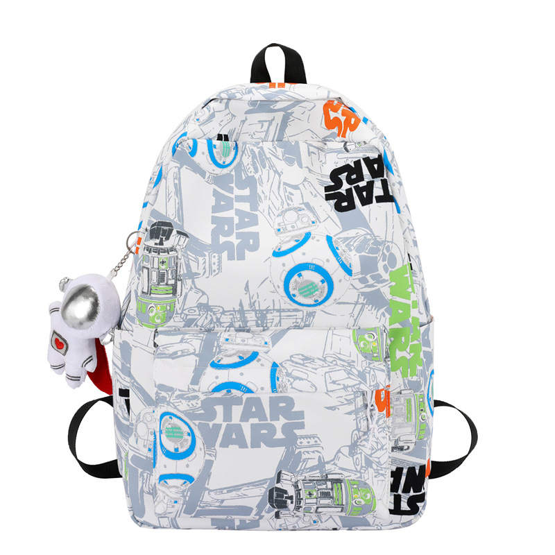 SURELAPTOP Nylon Backpack Unisex Black/Blue & White/Orange & White