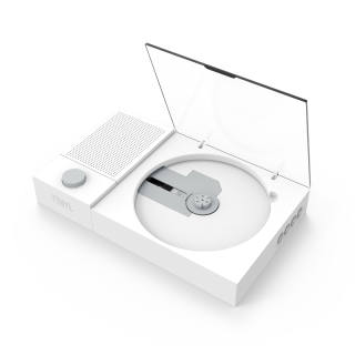 TINYL SPLIT CD Player Magnetic Detachable Unique Gameplay Desktop Ambiance Gadget, Bluetooth Speakers 2 in 1