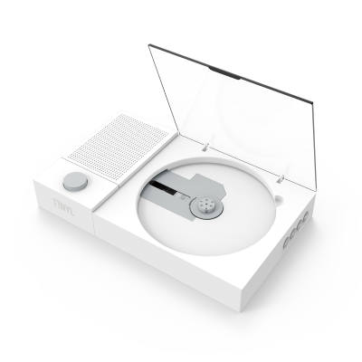 TINYL SPLIT CD Player Magnetic Detachable Unique Gameplay Desktop Ambiance Gadget, Bluetooth Speakers 2 in 1