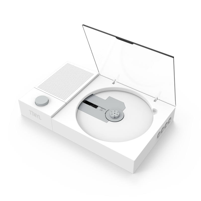TINYL TINYL SPLIT CD Player Magnetic Detachable Unique Gameplay Desktop Ambiance Gadget, Bluetooth Speakers 2 in 1