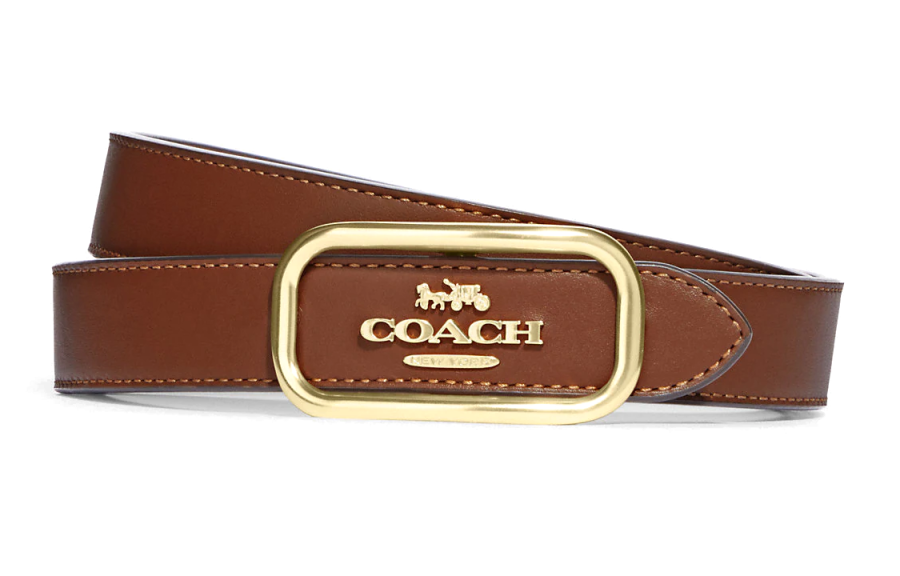 COACH COACH Leather Belts Women's Brown Width 2.5cm