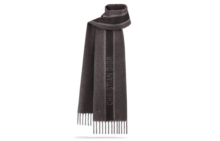 DIOR DIOR Knit Scarves Women's Coal Gray