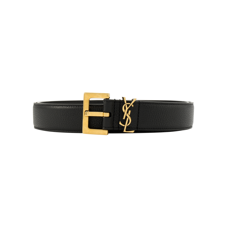 SAINT LAURENT SAINT LAURENT Cassandre Logo Plaque Belt