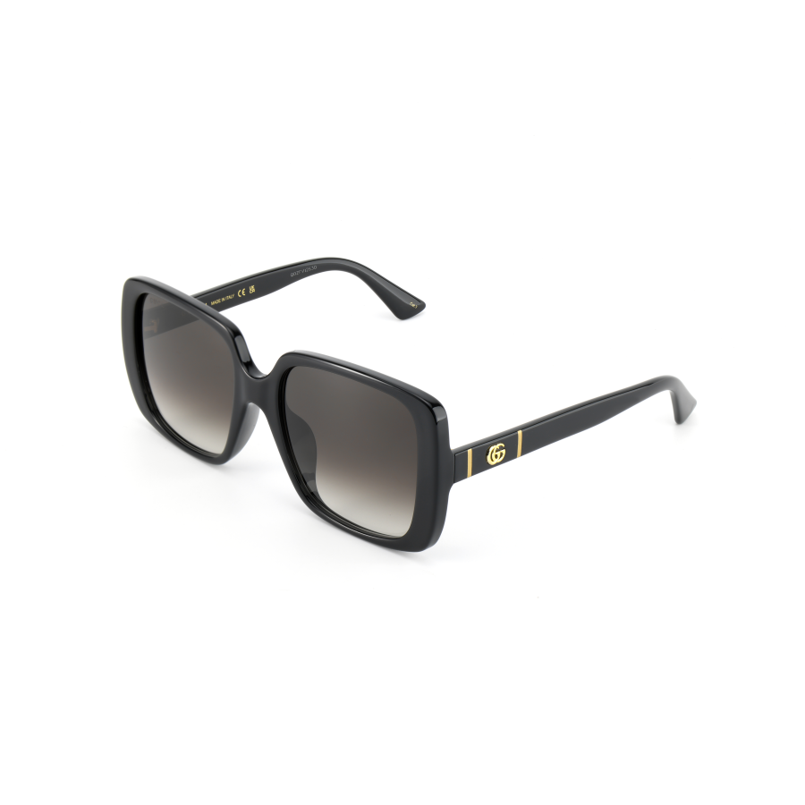 GUCCI GUCCI Plate Frame Square Sunglasses Unisex Black