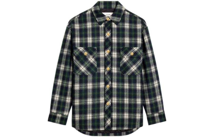 CELINE CELINE Overshirt In Tartan Cashmere