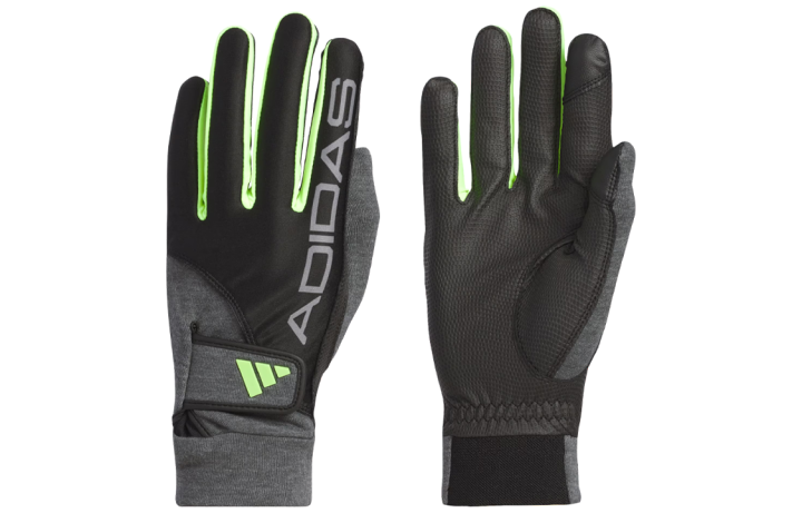 Adidas Adidas Recycled Polyester, Polyurethane, Elastane, Artificial Leather, Cotton Glove Men's Dark Heather Gray