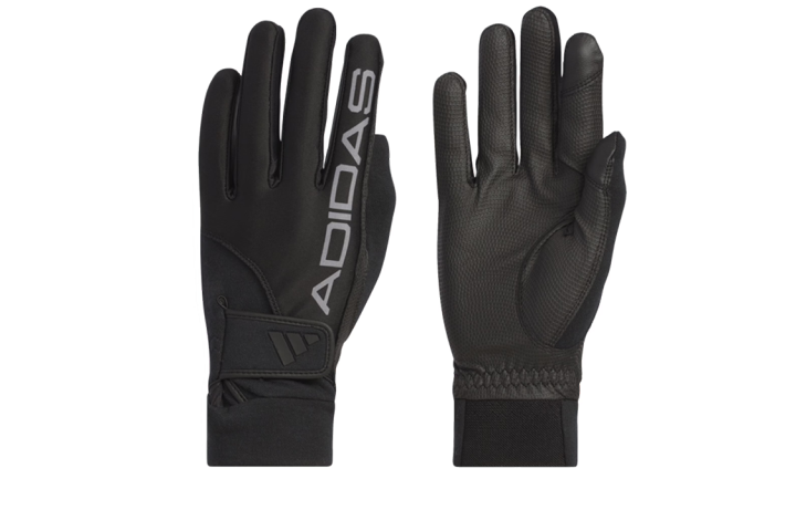Adidas Adidas Polyurethane, Artificial Leather, Cotton, Elastane, Recycled Polyester Gloves Unisex Black