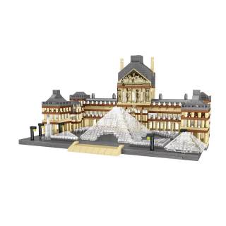 Tetsuko ZHEGAOJIMU Architecture Collection Louvre Plastic Building Blocks 3377pcs LZ8040