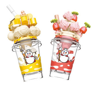 JAKI Michelle Ice City Snow King Sweet Milk Tea Building Blocks XWZB 23024 23041