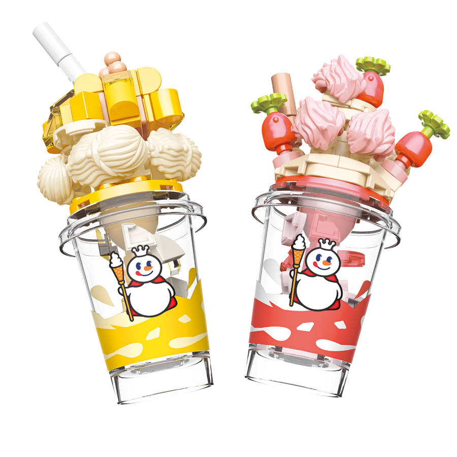 JAKI Michelle Ice City Snow King Sweet Milk Tea Building Blocks XWZB 23024 23041