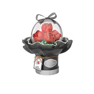 LOZ Hugging Bucket Bouquet DIY Non Fading Rose Building Blocks 301 600pcs LOZ1297 1300