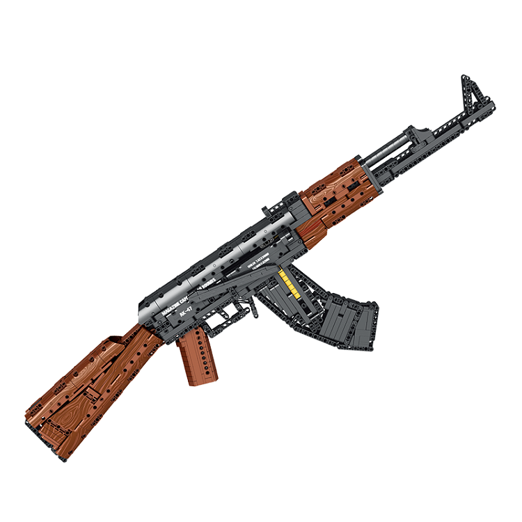 Zhen Brick Reobri Toy Gun AK47 Assault Rifle Building Blocks 601 1000pcs 77005