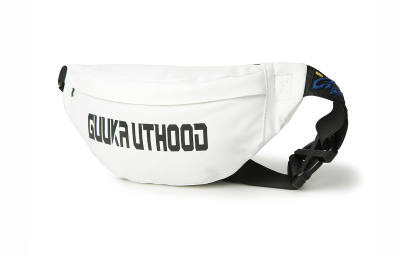 Guuka Fabric Fanny Pack, Shoulder Bag, Crossbody Bag Regular Unisex White