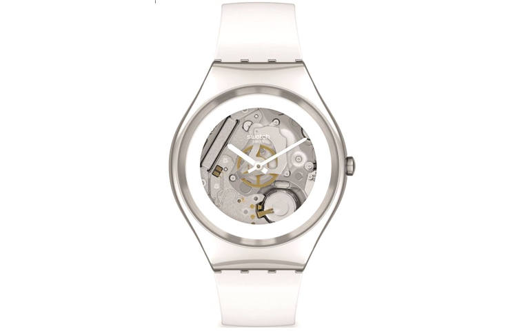 SWATCH Unisex 38mm Silver Watch SYXS138
