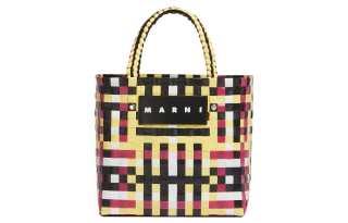 MARNI Polypropylene With Cow Leather Tote Bag, Shopping Bag, Handbag Women's Yellow/Black
