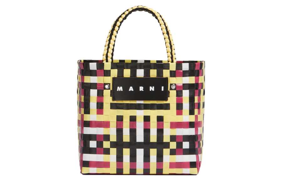 MARNI MARNI Polypropylene With Cow Leather Tote Bag, Shopping Bag, Handbag Women's Yellow/Black