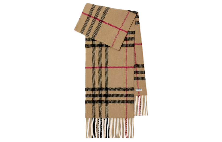 Burberry 【Previous Season】checked fringed-edge scarf