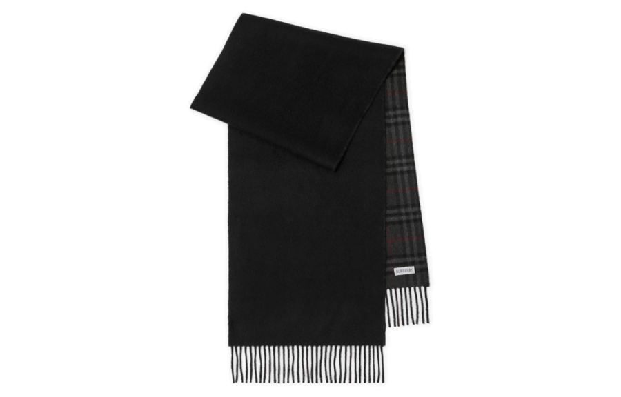 Burberry checked reversible cashmere scarf