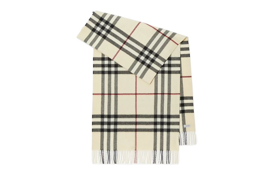 Burberry Burberry Contrast Check Fringed Cape