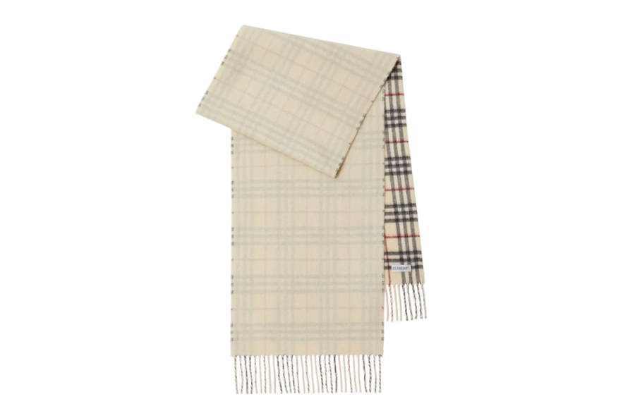 Burberry checked reversible cashmere scarf