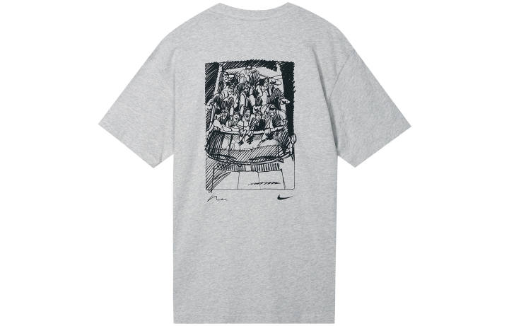 Nike Nike Drop Shoulder Sleeve T-Shirt Men's Light Gray