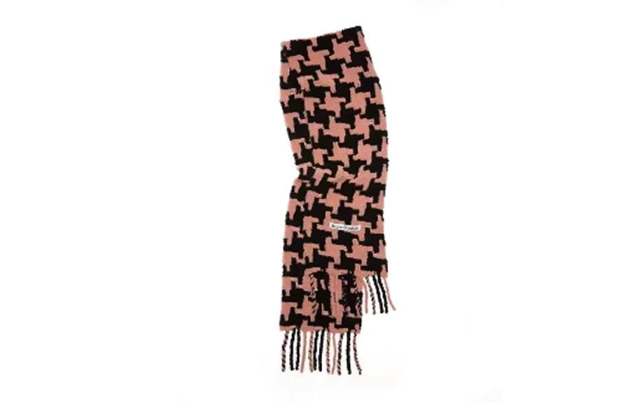 Acne Studios Acne Studios Houndstooth Fringed Scarf