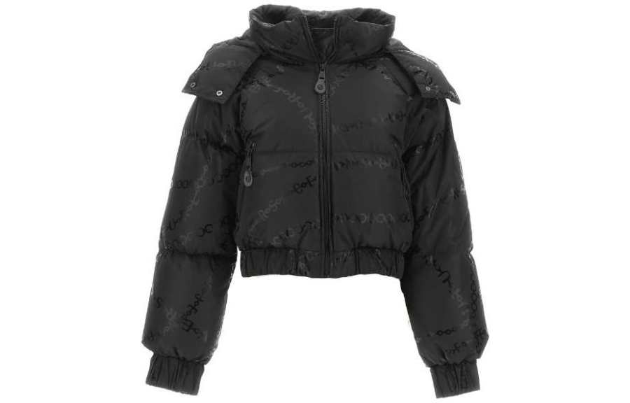 VERSACE JEANS COUTURE 【Zoomed ImageryBest of: PromotionsPrevious Season】logo-print cropped puffer jacket