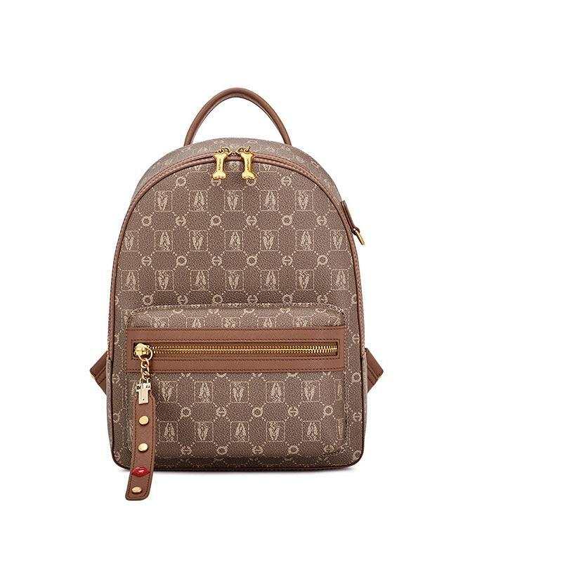 Hush Puppies Cow Leather Backpack Women's Khaki