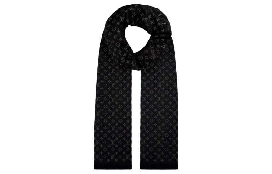 LOUIS VUITTON TIMELESS Knit Scarves Women's Black