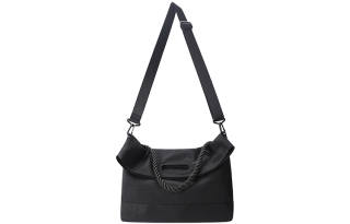 HAWA Nylon Messenger Tote Handbag, Shoulder Bag, Crossbody Bag Large Unisex Black