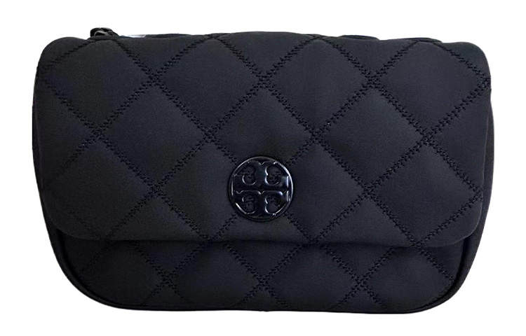 TORY BURCH Goatskin Small Square Bag, Shoulder Bag, Crossbody Bag Medium Women's Black
