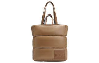 HUGO BOSS Polyamide Tote Bag, Shopping Bag, Shoulder Bag, Handbag Women's Light Umber