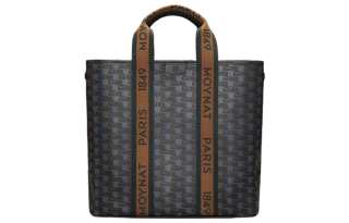 Moynat Canvas With Leather Tote Bag, Shopping Bag, Handbag Men's Black/Blue