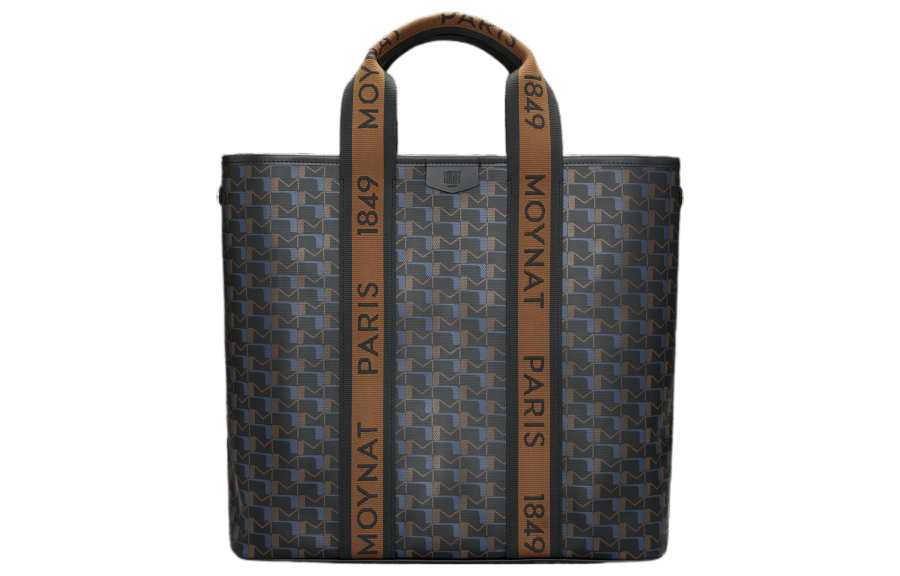 Moynat Canvas With Leather Tote Bag, Shopping Bag, Handbag Men's Black/Blue